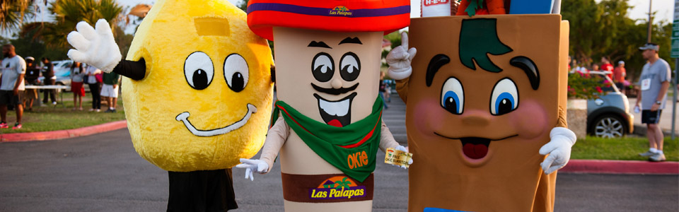 Las Palapas & HEB mascots